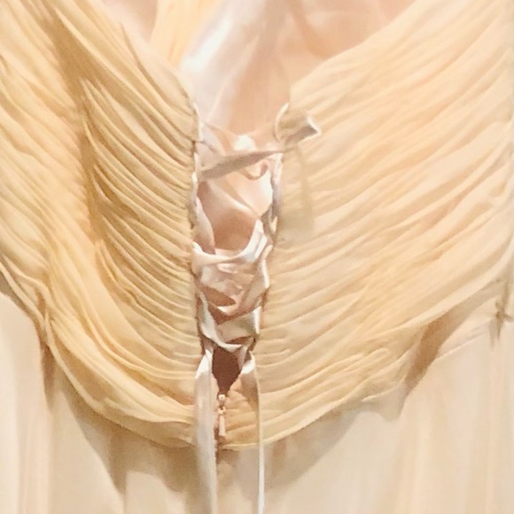 NWT Beautiful Strapless Lace Up Back A-Line Evening Gown by Coya Collection SzXL - Picture 3 of 9